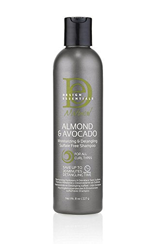 Design Essentials Natural Super Moisturizing & Detangling Sulfate- Free Shampoo- Almond & Avocado Collection 8oz. - Duafe Beauty Collective