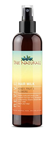 Tree Naturals Honey, Fruit & Flowers Hair Milk- Paraben Free- No Buildup- Silky Texture- Reduces Frizz- Detangler- Growth Aide- Refreshes & Defines Curls- Moisturizer- Cruelty Free- Made in USA- 8oz - Duafe Beauty Collective