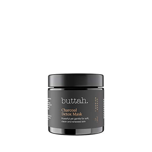 Buttah Skin Charcoal Detox Mask 1 fl oz e 30 mL - Activated Charcoal - African Butters - Rose Water - Detoxifying and deep cleansing mask for melanin rich skin - Black Owned Skincare