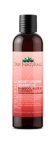 Tree Naturals Bamboo, Aloe & Coconut Moisturizing Shampoo - Sulfate & Paraben Free - Gently Cleanses - Heals, Restores & Soothes Scalp - Botanicals - Gentle Lather - Cruelty Free - Made in USA - 8oz - Duafe Beauty Collective