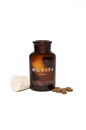 Movita Beauty - for Healthy Hair, Skin, Nails, Bottle of 30 Tablets - Certified Organic, Gluten-Free, Non-GMO