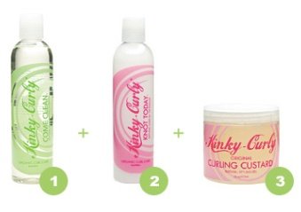 Kinky Curly Combo! (Come Clean 8oz & Knot Today 8oz & Curling Custard 8oz) - Duafe Beauty Collective