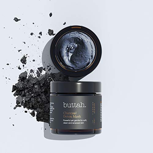 Buttah Skin Charcoal Detox Mask 1 fl oz e 30 mL - Activated Charcoal - African Butters - Rose Water - Detoxifying and deep cleansing mask for melanin rich skin - Black Owned Skincare