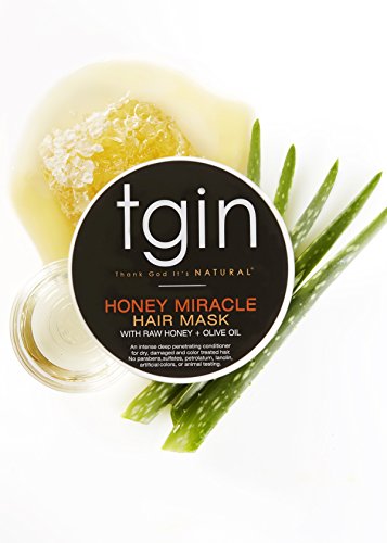 tgin Honey Miracle Hair Mask (12oz), Deep Conditioner for Natural Hair with Raw Honey & Olive Oil - Duafe Beauty Collective