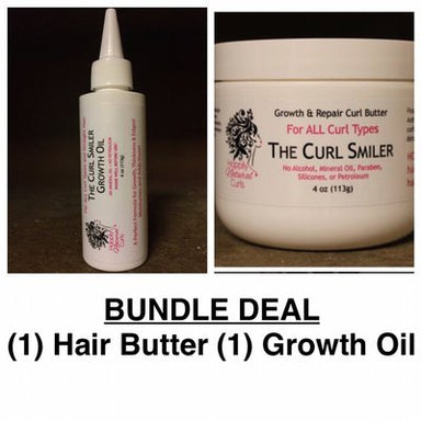 The Curl Smiler Growth & Repair Curl Butter (Unscented) & Growth Oil (Set) - Duafe Beauty Collective