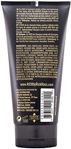 RICH by Rick Ross Luxury Shampoo for Men with All Hair Types - Clean, Soften & Moisturize Dry & Damaged Hair – Sulfate, Paraben & Mineral Oil Free, 8.45 Fl oz