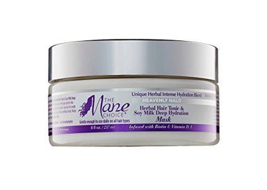 The Mane Choice Heavenly Halo Herbal Hair Tonic & Soy Milk Deep Hydration Mask 8 fl oz , pack of 1 - Duafe Beauty Collective