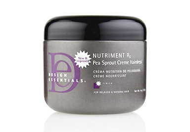 Design Essentials Nutriment Rx w/Pea Sprout, Daily Moisturizing Creme Hairdress for Weak, Damaged Hair from Thermal Styling or Chemical Treatments-4oz. - Duafe Beauty Collective