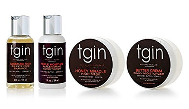 tgin (Thank God It's Natural) Moist Collection, Sample Pack for Natural Hair, 2 oz. - Duafe Beauty Collective