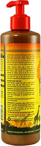 Alaffia - Authentic African Black Soap, Eucalyptus Tea Tree, 16 Ounces - Duafe Beauty Collective