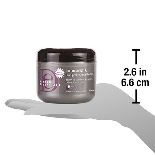 Design Essentials Nutriment Rx w/Pea Sprout, Daily Moisturizing Creme Hairdress for Weak, Damaged Hair from Thermal Styling or Chemical Treatments-4oz. - Duafe Beauty Collective