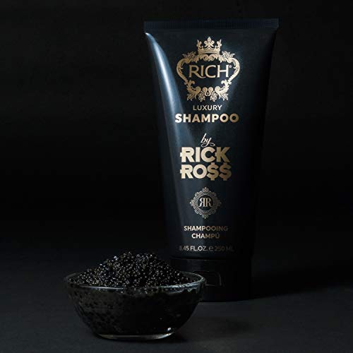RICH by Rick Ross Luxury Shampoo for Men with All Hair Types - Clean, Soften & Moisturize Dry & Damaged Hair – Sulfate, Paraben & Mineral Oil Free, 8.45 Fl oz