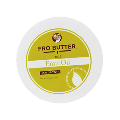 Fro Butter Emu Oil Hair Growth Treatment | Shea Butter, Virgin Coconut & Lavender Oil, Pumpkin Seeds & Nourishing Extracts | For Fast Hair Restoration, Split Ends, Damaged & Brittle Hair, Men & Women - Duafe Beauty Collective