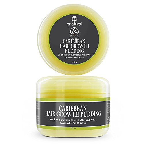 Gnatural Alpha Club 4 Men Hair Growth Pudding - Daily Moisturize w Shea Butter + Sweet Almond + Avocado Oil to Prevent Hair Breakage and Restore Damage Hair – Best for Soft, Silky and Smooth Hair - Duafe Beauty Collective