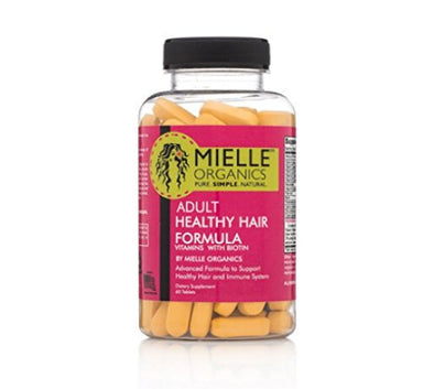 Adult Healthy Hair Formula Vitamins with Biotin 60 Tablets by Mielle Organics - Duafe Beauty Collective