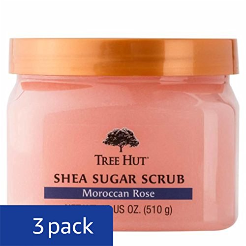 Tree Hut Shea Sugar Scrub, Moroccan Rose, 18 Ounce (Pack of 3) - Duafe Beauty Collective