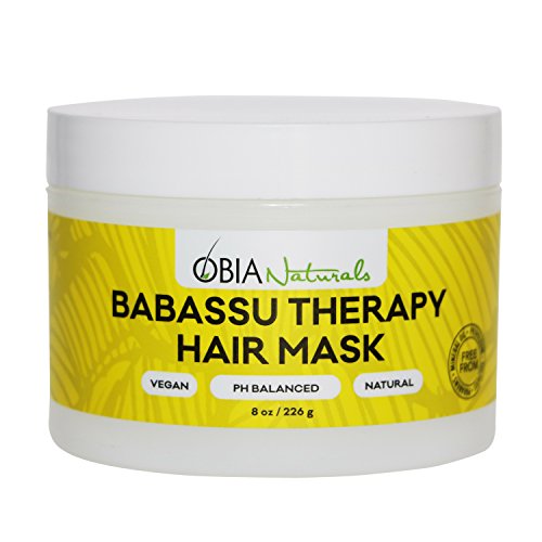 OBIA Naturals Babassu Therapy Hair Mask - Hydrating Deep Conditioner - Repairs Dry Hair, Damaged Hair, Textured Hair, Curly Hair, Natural Hair or Color Treated Hair After Shampoo - Sulfate-Free, Vegan, 8 Ounce