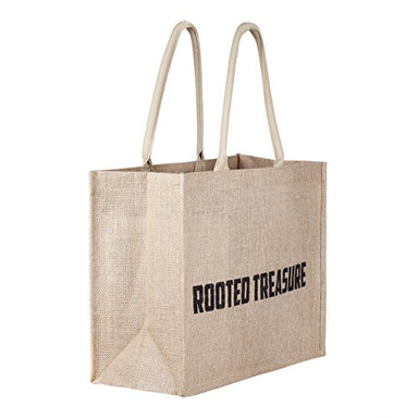 Rooted Treasure Natural Jute Tote Bag (Xtra Large Tote) - Duafe Beauty Collective