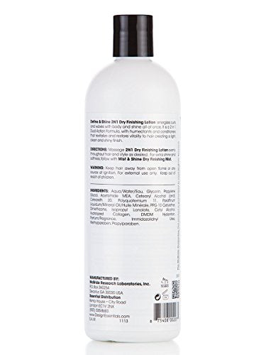 Design Essentials 2-N-1 Dry Finishing Lotion to Restore, Define & Revitalize Waves, Curls, and Texturized Styles -Wave By Design Collection, 16oz. - Duafe Beauty Collective