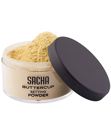 BUTTERCUP POWDER. No ashy flashback in selfies & photos. Flash-friendly loose face powder for Medium to Deep skin tones 1.25 oz - Duafe Beauty Collective