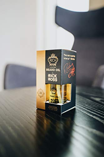 RICH by Rick Ross Luxury Beard Oil for Men With Jojoba & Castor Oil - Conditions & Softens Your Beard and Mustache - Reduces Beard Itch, 1 Fl Oz