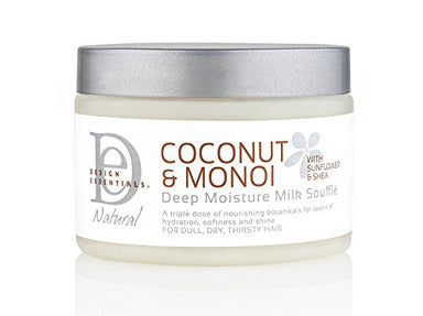 Design Essentials Deep Moisture Milk Souffle for Insane Softness and Moisture Penetration, Coconut & Monoi Collection-12oz. - Duafe Beauty Collective