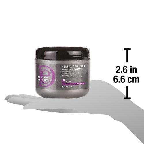 Design Essentials Herbal Complex 4 Hair + Scalp Conditioning Treatment w/Black Indian Hemp, Ginseng, Horsetail & Rosemary Herbs-4oz. - Duafe Beauty Collective