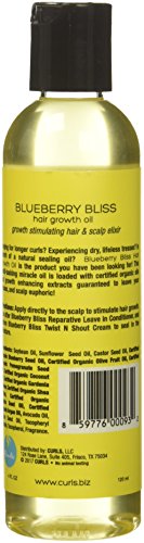 Curls Bliss Hair Growth Oil, Blueberry, 4 oz. - Duafe Beauty Collective