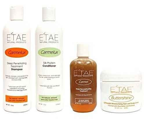 Etae Natural Products Carmelux Shampoo,Conditioner,Carmel Treatment,Buttershine Combo - Duafe Beauty Collective