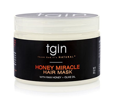 tgin Honey Miracle Hair Mask (12oz), Deep Conditioner for Natural Hair with Raw Honey & Olive Oil - Duafe Beauty Collective