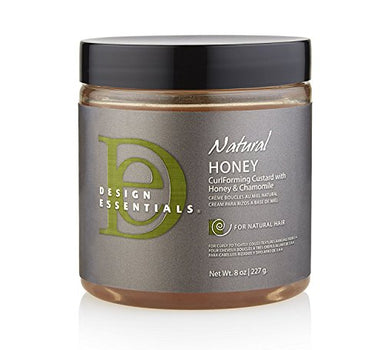Design Essentials Natural Honey Curl Forming Custard infused with Almond, Avocado, Honey & Chamomile for Intense Shine, Medium Hold and Definition-8oz. - Duafe Beauty Collective