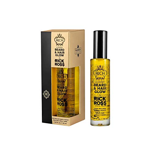 RICH by Rick Ross Luxury 2-piece Beard, Hair & Body Care Set for Men – Beard & Hair Glow and Hair & Body Wash