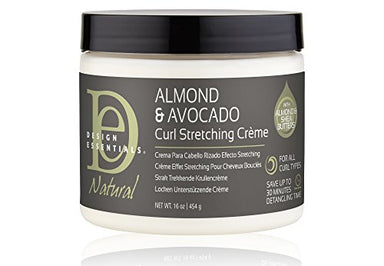 Design Essentials Natural Curl Stretching Crème to Elongate, Define, Smooth Medium to Course Natural Hair Textures-Almond & Avocado Collection, 16oz. - Duafe Beauty Collective