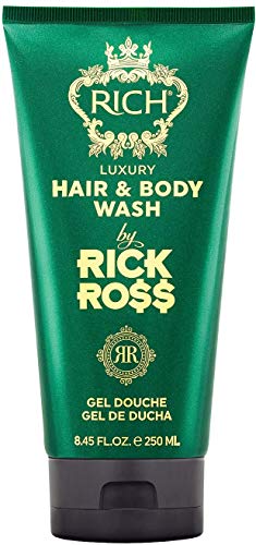 RICH by Rick Ross Luxury Hair & Body Wash 2-in-1 for Men with All Hair & Skin Types – Cleansing, Moisturizing & Hydrating for Both Hair and Skin, 8.45 Fl oz