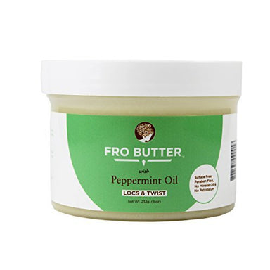 Fro Butter with Peppermint Oil Hair Treatment | Peppermint Oil, Shea Butter, Virgin Coconut & Lavender Oil, Pumpkin Seeds & Nourishing Extracts | For Dry & Itchy Scalp, Coarse & Dry Hair, Men & Women - Duafe Beauty Collective