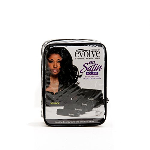 Evolve EV Satin Covered Rollers, 30 Piece - Duafe Beauty Collective