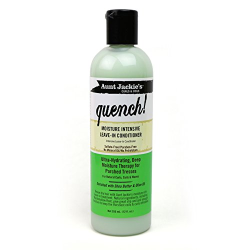 Aunt Jackie's Quench, Moisture Intensive Leave-in Conditioner, Ultra-Hydrating, Deep Moisture Therapy for Parched Hair, 12 Ounce Bottle - Duafe Beauty Collective