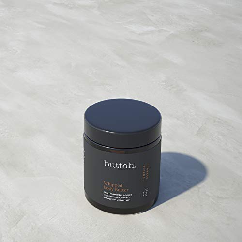 Buttah Skin by Dorion Renaud Whipped Body Butter 4oz - 100% All Natural & Organic (Solid) Pure Whipped Virgin Raw African Shea Butter - Body Moisturizer for Melanin Rich Skin - Black Owned Skincare