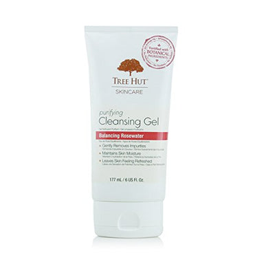 Tree Hut Skincare Purifying Cleansing Gel, Balancing Rosewater, 6 Fluid Ounce - Duafe Beauty Collective