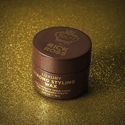 RICH by Rick Ross Luxury Strong Styling Wax for Men with All Hair Types - Hydrating & Rejuvenating - Strong Hold & Smooth Matte Finish, No Grease, No Shine, 2.6 Oz