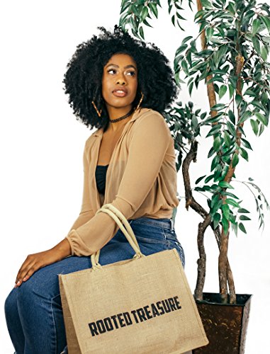 Rooted Treasure Natural Jute Tote Bag (Xtra Large Tote) - Duafe Beauty Collective