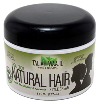 Taliah Waajid Shea-Coco Natural Hair Style Cream Jar, 8 Ounce - Duafe Beauty Collective