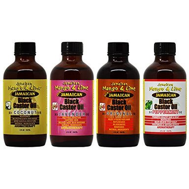 Jamaican Mango & Lime Black Castor Oil 4-piece (Set) - Duafe Beauty Collective