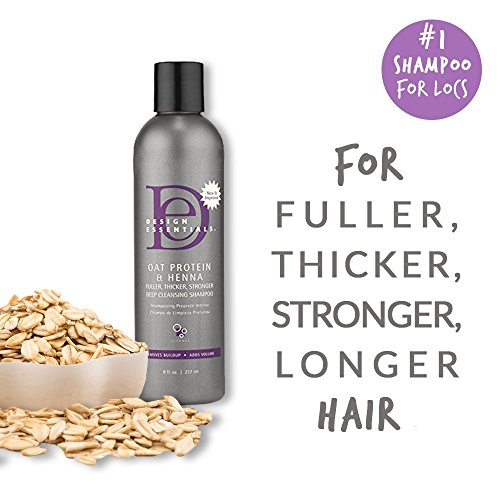 Design Essentials Oat Protein & Henna Deep Cleansing Shampoo for Fuller, Thicker, Stronger, Longer Hair-8oz. - Duafe Beauty Collective