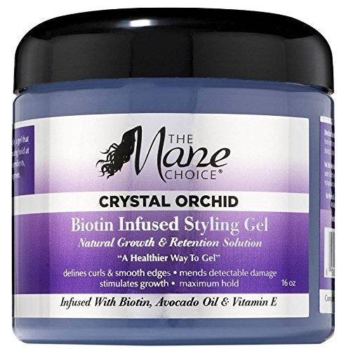 Mane Choice Crystal Orchid Biotin Infused Styling Gel Natural Growth and Retention Solution 16oz - Duafe Beauty Collective