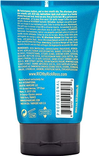 RICH by Rick Ross Luxury Aftershave Balm for Men with All Skin Types - Premium Aftershave Lotion - Soothes, Moisturizes & Calms Face to Prevent Razor Burns, 5 Fluid Ounces