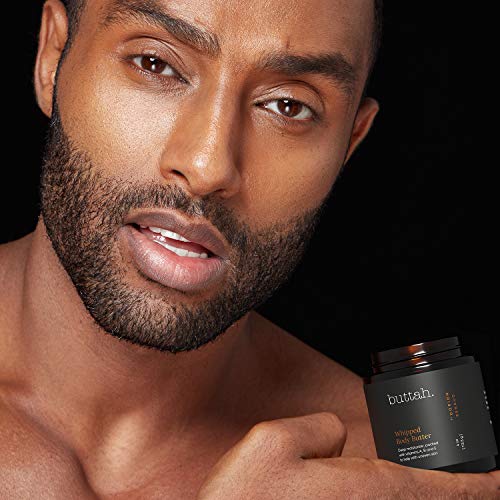 Buttah Skin by Dorion Renaud Whipped Body Butter 4oz - 100% All Natural & Organic (Solid) Pure Whipped Virgin Raw African Shea Butter - Body Moisturizer for Melanin Rich Skin - Black Owned Skincare