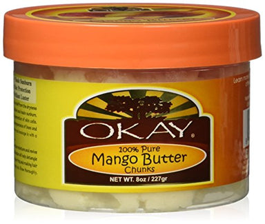 Okay 100% Pure Butter Chunks, Mango, 8 Ounce - Duafe Beauty Collective