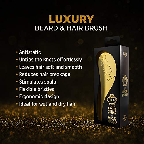 RICH by Rick Ross Beard&Hair brush (Gold)