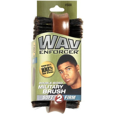 Firstline Wav Enforcer Double-Sided Military Boar Bristle Brush - Duafe Beauty Collective